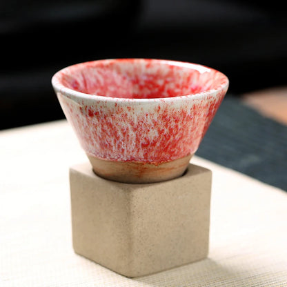Japanese Style Retro Ceramic Coffee Cup - Handcrafted Pottery Tea Mug for Home and Office Use