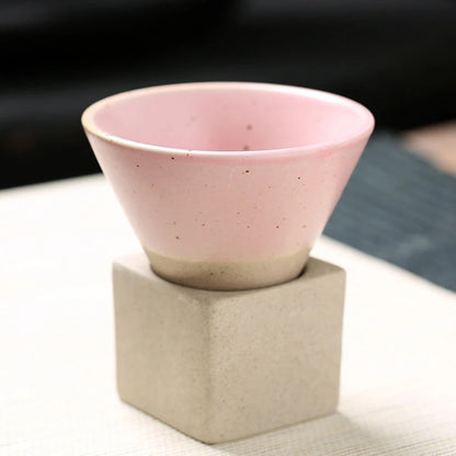 Japanese Style Retro Ceramic Coffee Cup - Handcrafted Pottery Tea Mug for Home and Office Use