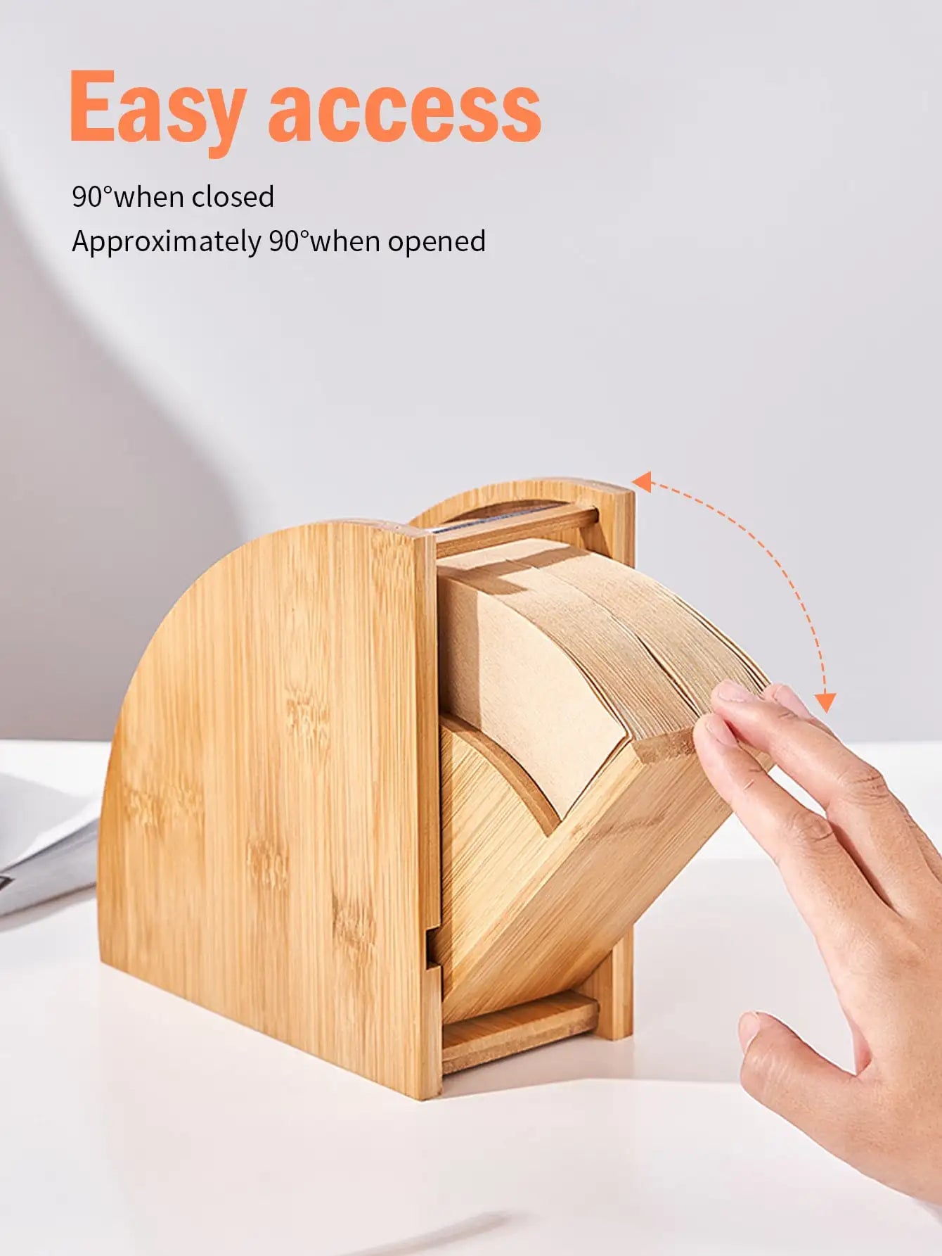 Bamboo Coffee Filter Holder, Coffee Paper Storage Rack, Renewable Stand ,Coffee Filter Paper Container Stand