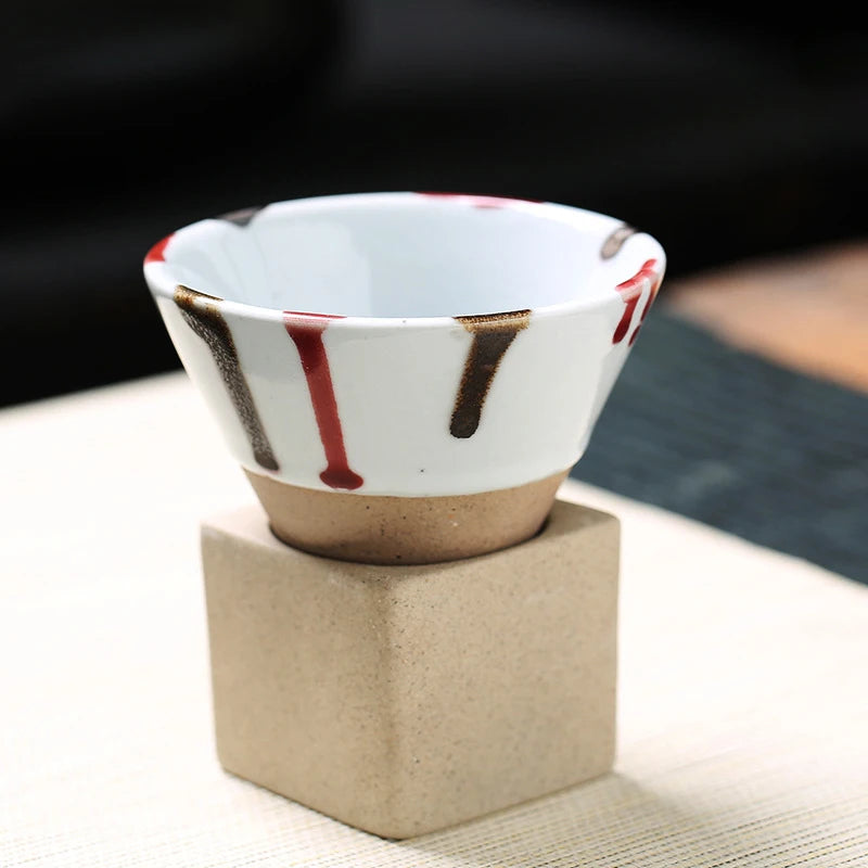 Japanese Style Retro Ceramic Coffee Cup - Handcrafted Pottery Tea Mug for Home and Office Use
