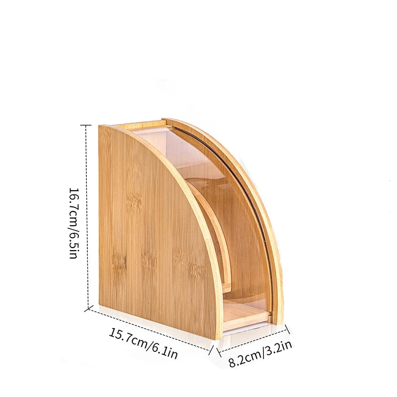 Bamboo Coffee Filter Holder, Coffee Paper Storage Rack, Renewable Stand ,Coffee Filter Paper Container Stand